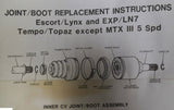 Federal Mogul TRW 22372 CV Joint/Boot Replacement Assembly CV Joint Boot-Inboard