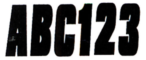 Hardline BLK350EC 3" Block Letter & Number Kit - Solid Black