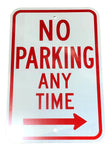 Electromark B959 12"x18" Red and White No Parking Traffic Sign