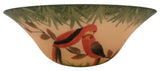 Fanimation G439 Handpainted Parrot Glass Bowl Shade
