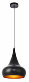 Living District LDPD2047 Circa 1 Light Pendant - Black