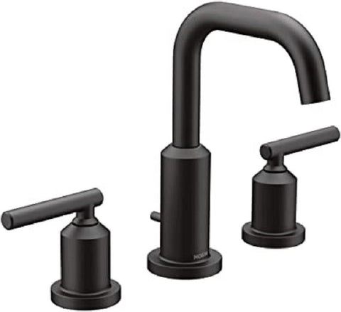 Moen T6142BL Gibson Two-Handle High Arc Bathroom Faucet - Matte Black
