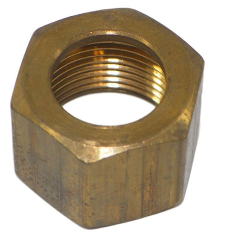 Big A Service Line 3-161700 7/16 Tube End, Brass Compression Nut