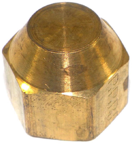 Big A Service Line 3-147600 Brass Pipe, Dome Nut 3/8" 3147600