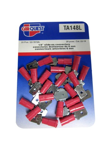 Carquest TA148L TA 148L 22/18 Gauge 1/4" Slide-On Connectors Brand New!