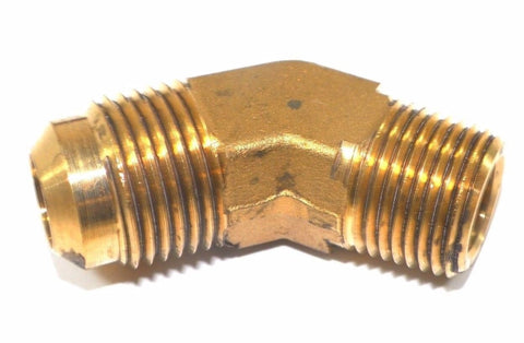 Big A Service Line 3-154860 Brass Pipe, 3/8" Flare x MNPT Brass 90 Degrees Elbow