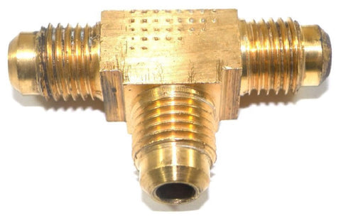 Big A Service Line 3-144400 Brass Pipe, Flare Tee Fitting 1/4" x 1/4" x 1/4"