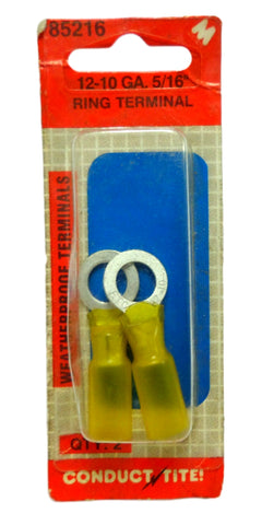 Conduct Tite! 85216 Waterproof Ring Terminals 12-10 GA. 5/16"  Qty 2