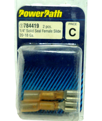 PowerPath 784419 1/4" Solid Seal Female Slide 20-18 Gauge (2) Pieces