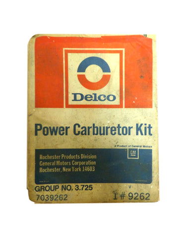 Delco 9262 Rochester Power Carburetor Kit GM Product 7039262 Group No. 3.725