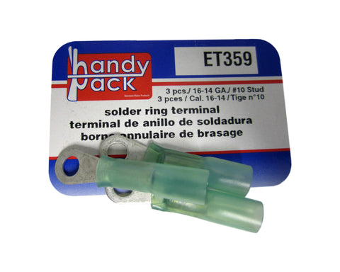 Standard Handy Pack ET359 16-14 Solder Ring Terminals Brand New!