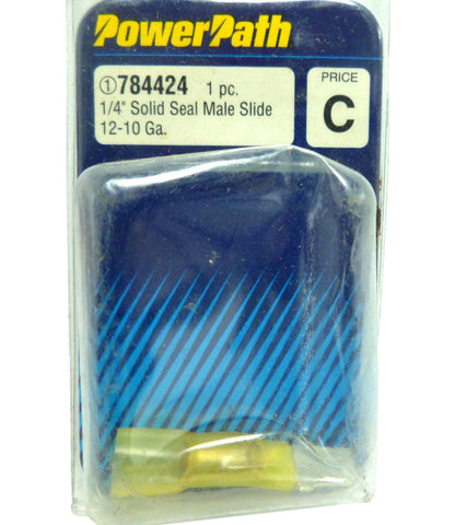PowerPath 784424 1/4" Solid Seal Male Slide 12-10 Gauge (1) piece