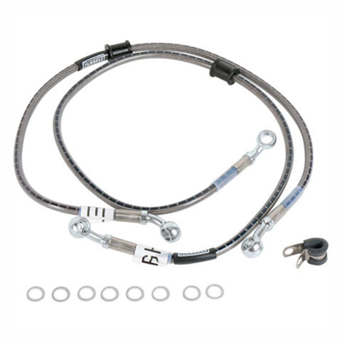 Edelbrock R08369 Front Brake Line Kit Fits Kawasaki 07-08 ZX-14 Two Line Racer