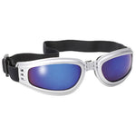 Pacific Coast 4522 Nomad Sunglasses - Silver Frame/Blue Mirror Lens