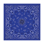 Balboa B002 Bandanna 100% Cotton Navy Paisley Premium - 22 X 22 Inch