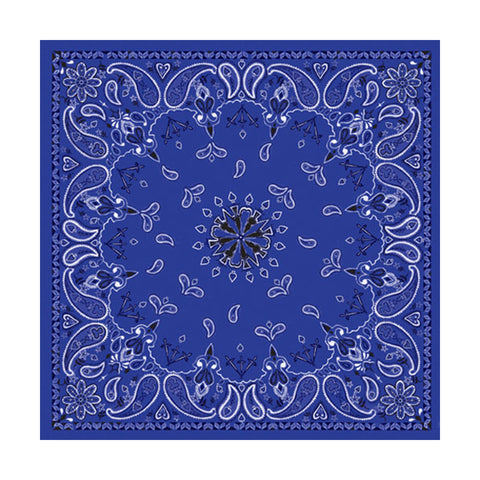 Balboa B002 Bandanna 100% Cotton Navy Paisley Premium - 22 X 22 Inch