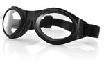 Balboa BA001C Bugeye Black Frame Goggle - Clear Lens