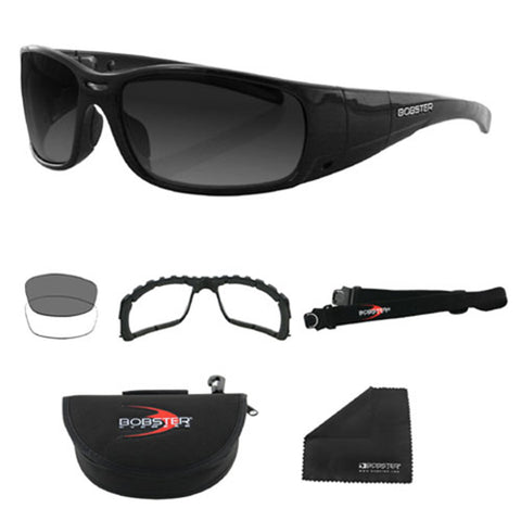 Balboa BGUN001 Gunner Black Frame Convertible - Photochromic & Clear Lenses