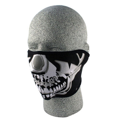 Balboa WNFM023H Neoprene 1/2 Face Mask - Chrome Skull