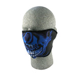 Balboa WNFM024H Neoprene 1/2 Face Mask - Blue Chrome Skull