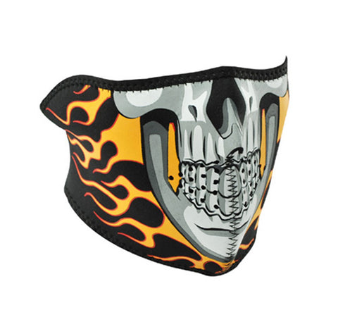 Balboa WNFM061H Neoprene 1/2 Face Mask - Burning Skull