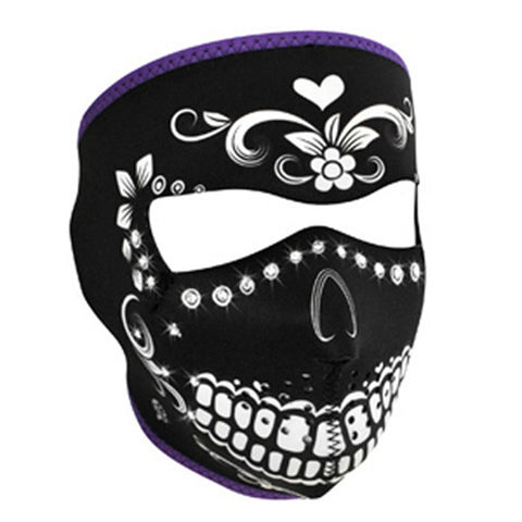 Balboa WNFM078B Neoprene Muerte Highway Honey and Reg Full Mask - Rhinestones
