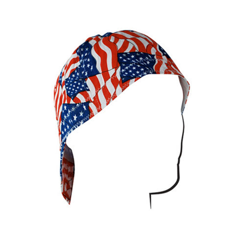 Balboa CPW265S Cotton Wavy American Flag Welders Cap - Size 7.0