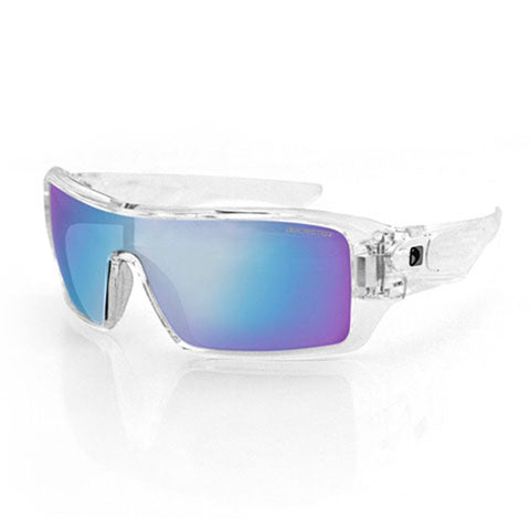 Balboa EPAR002 Paragon Clear Frame Sunglass - Anti-Fog Smoked Cyan Mirror