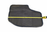 Universal Heavy Rubber Floor Mat 1-Piece Passenger Side BLACK and BLUE