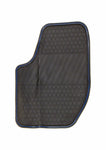 Universal Heavy Rubber Floor Mat 1-Piece Passenger Side BLACK and BLUE