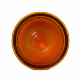 Vintage Dietz Round Glass Light Cover 532 Amber Yellow Free Shipping!