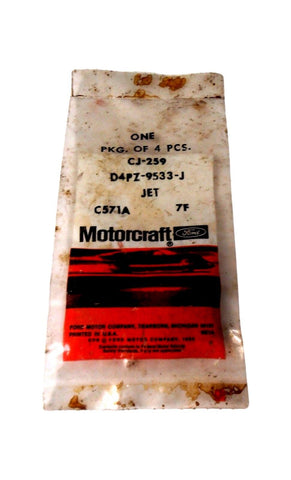 Motorcraft CJ259 D4PZ9533J Jet Carb Main 4 pcs 1980-1989 Ford Bronco