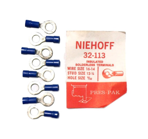 Niehoff 32-113 Insulated Solderless Terminal 32113 Wire Size 16-14 Stud 12-1/2