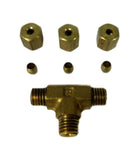 Big A Service Line 3-16420 316420 Hydraulic 1/8 Brass T-Fitting
