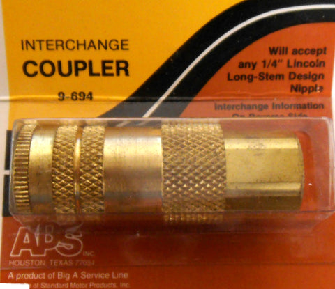9-694 1/4" Female Long-Stem Design Nipple Coupler Interchange FREE SHIPPING