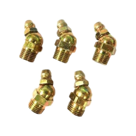 Big A 3-605000 Hydraulic Grease Brass Fittings 1/8 Pipe x 1-3/64 Lot Of 5 Pcs