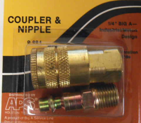 9-684 1/4" BIG A Industrial Milton Design Nipple Coupler FREE SHIPPING