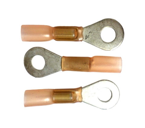 PowerPath Cooper 784407 (3pc) 1/4" Solid Seal Ring Terminal 20-18 Gauge