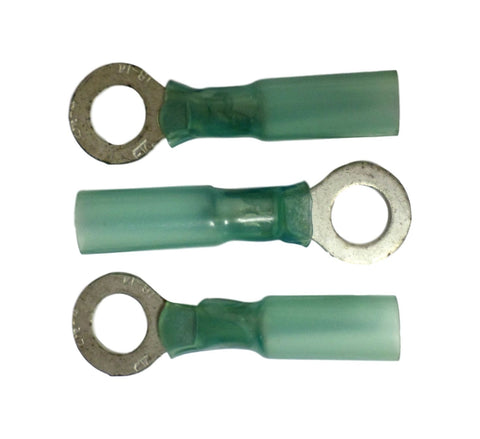 PowerPath Cooper 784450 (3 Piece) 1/4" Crimp and Seal Ring Terminal 16-14 Gauge