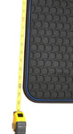 Universal Heavy Rubber Floor Mats 2-Piece Driver Side/Passenger Side BLACK  BLUE