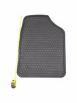 Universal Heavy Rubber Floor Mats 2-Piece Driver Side/Passenger Side BLACK  BLUE