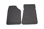 Universal Heavy Rubber Floor Mats 2-Piece Driver Side/Passenger Side BLACK  BLUE