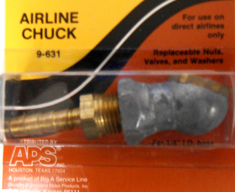 9-631 Airline Chuck Direct Airlines Nuts Valves Washers 1/4" ID hose FREE SHIP