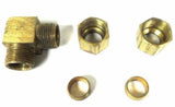 Big A Service Line 3-165600 Brass Pipe, 90 deg Street Elbow Fitting 3/8"