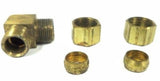 Big A Service Line 3-165600 Brass Pipe, 90 deg Street Elbow Fitting 3/8"