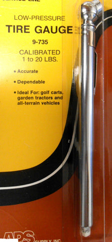 Low Pressure Tire Gauge 1-20lb Golf Cart Garden Tractor All-terrain vehicle NEW