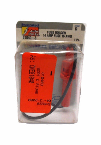 Federated 81040-3 Fuse Holder 14 AMP Fuse 16 AWG Code D 810403 (1pc) Code D