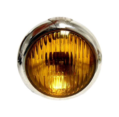 Unity H1 Round Fog Lamp Model 5" Yellow Amber Glass Lense Rod Auxilary Light