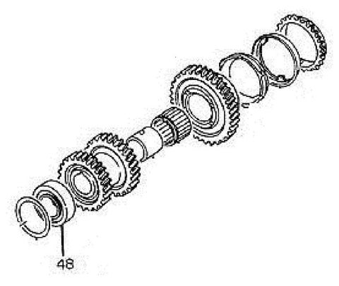GM Transmission Mainshaft Bearing 94249643 (#48 in illustration)