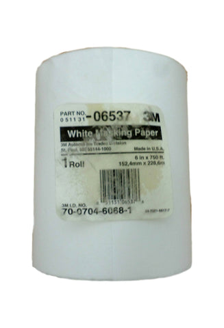 3M White Masking Paper, 6" x 750 ft. 06537 (1 roll) 051131-06537